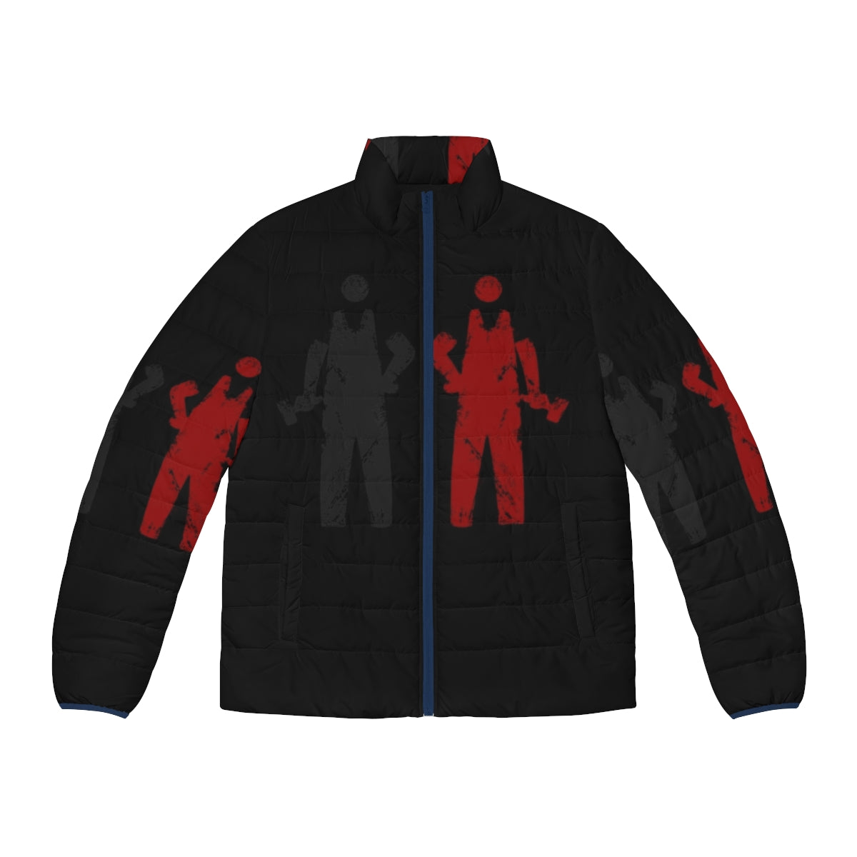 Depeche Mode Get The Balance Right Puffer Jacket featuring the iconic electronic music band's artwork