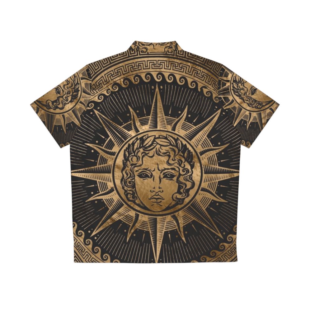 Apollo Sun God Greek Key Hawaiian Shirt - Back