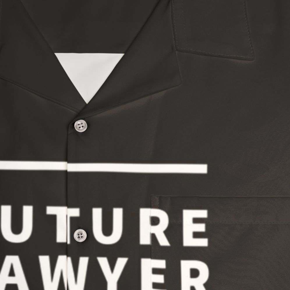 Future Lawyer wearing a Hawaiian-style shirt - Detail