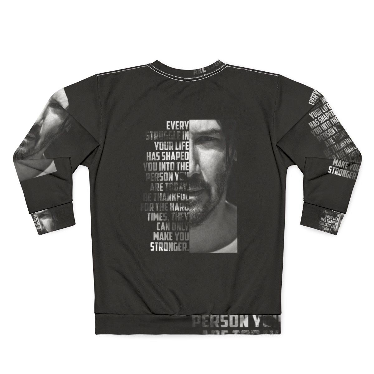 Keanu Reeves sweatshirt with graphic art design - Back