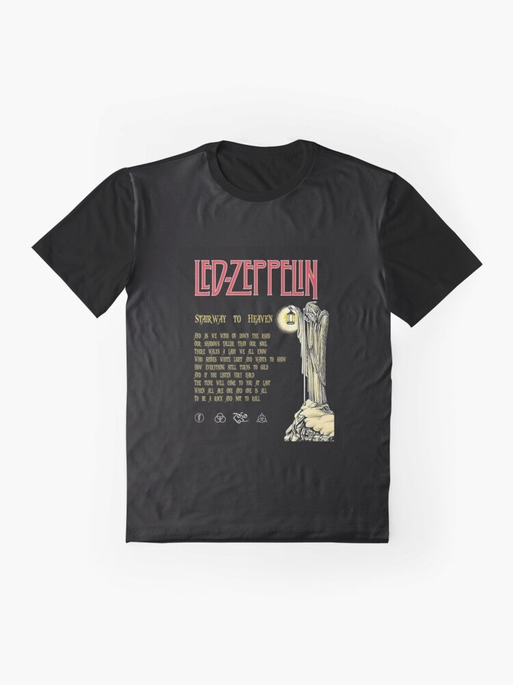 "Stairway To Heaven" song lyrics and album graphic t-shirt - Flat lay