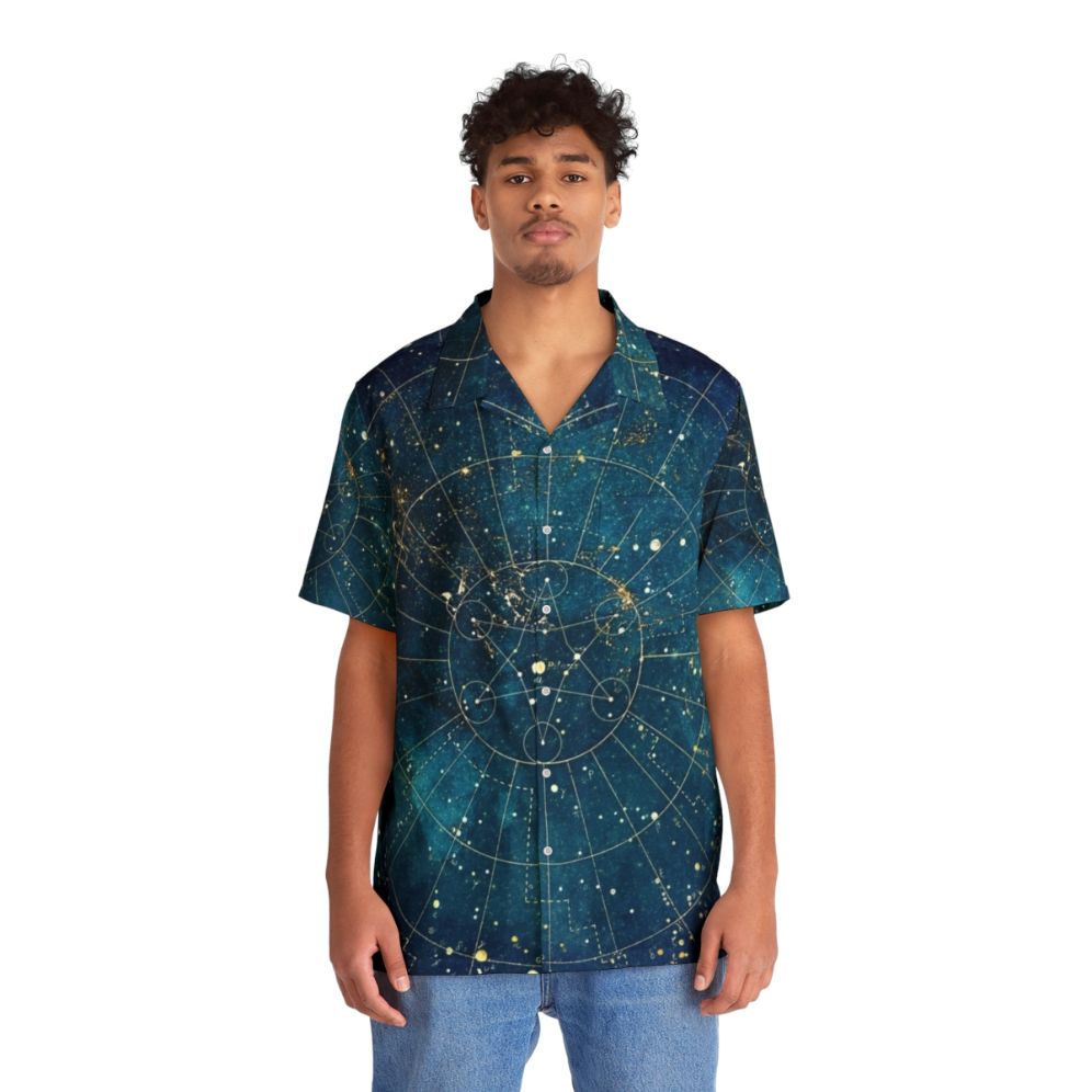 Celestial star map hawaiian shirt - People Front