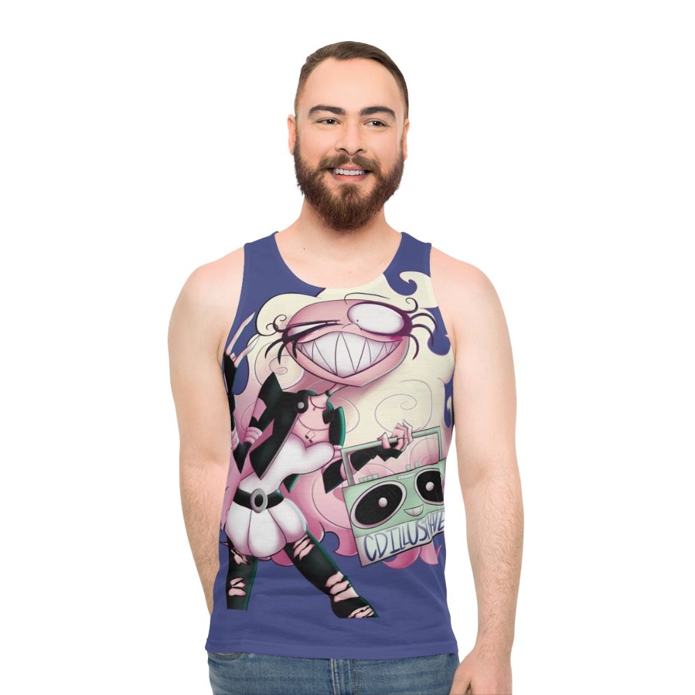 Unisex rock music graphic tank top - men