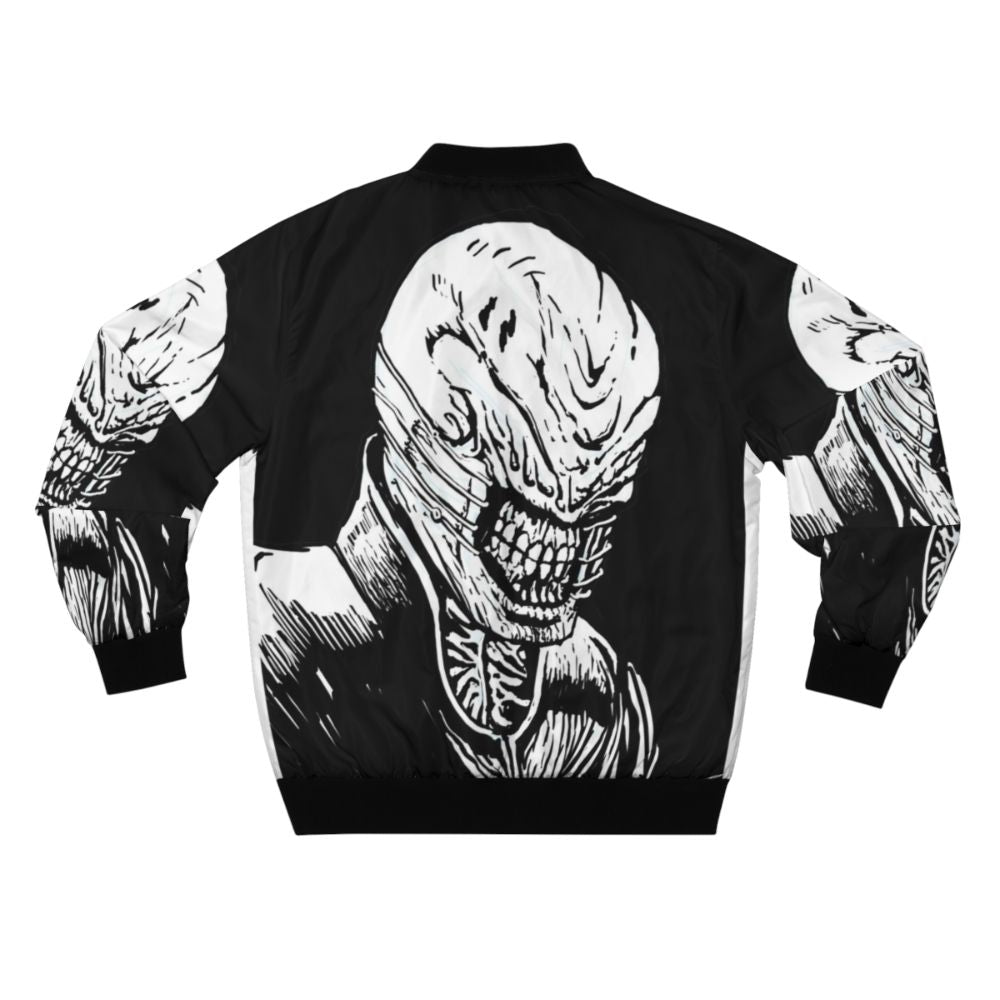 Hellraiser Chatterer Cenobite Bomber Jacket with horror movie character design - Back