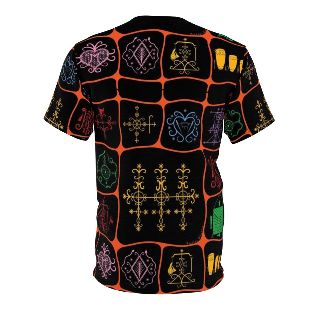 Marasa AOP T-shirt featuring a Haitian vodou inspired design - Back