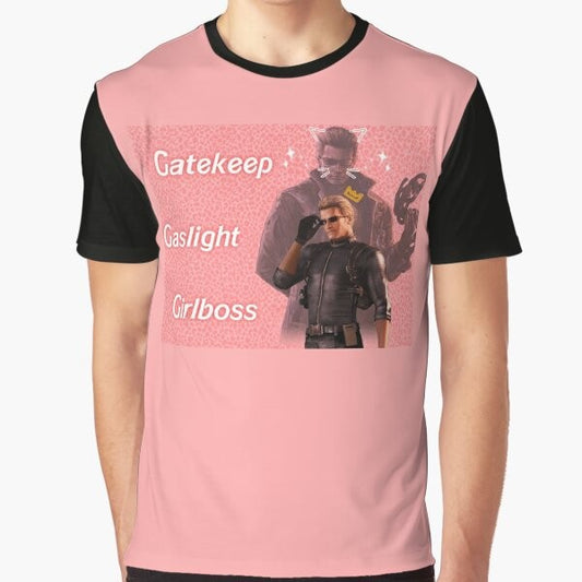 Resident Evil Albert Wesker "Gaslight Gatekeep Girlboss" Graphic T-Shirt