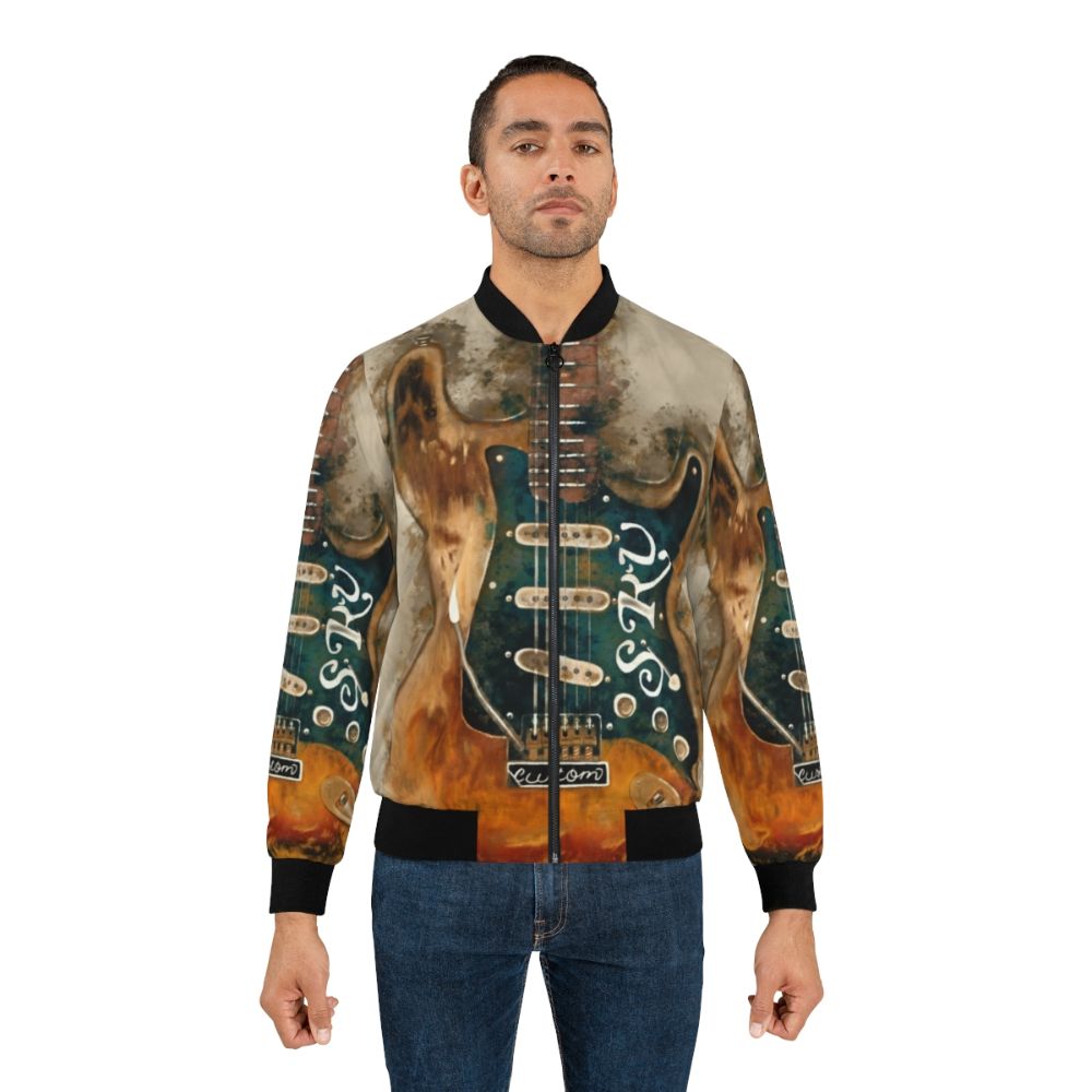 Stevie Ray Vaughan Electric Guitar Bomber Jacket - Lifestyle