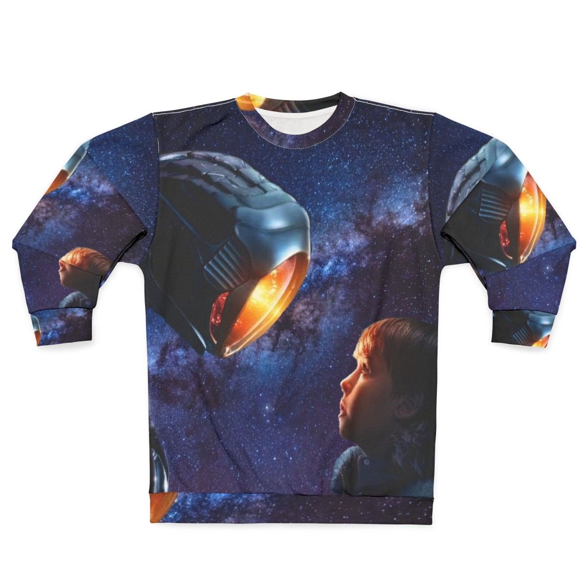 Lost in Space Sci-Fi Sweatshirt with Retro Futuristic Design