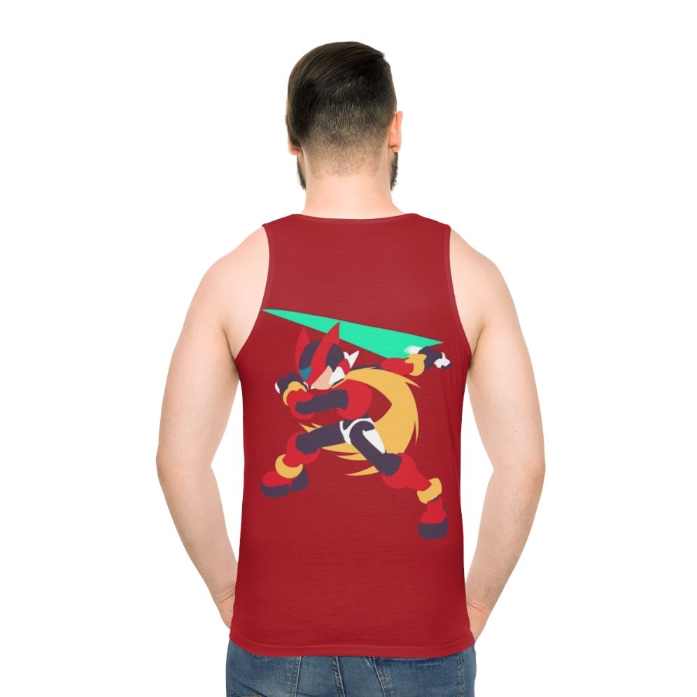 Mega Man Zero Unisex Tank Top - men back