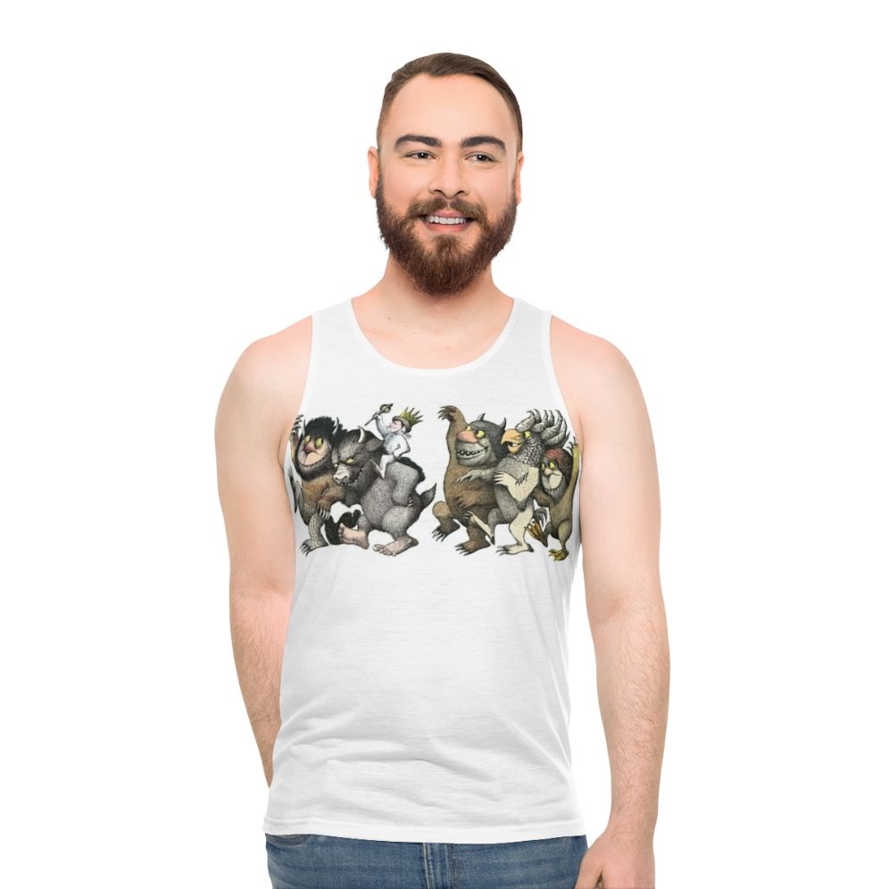 Wild Things Romp Graphic Unisex Tank Top - men