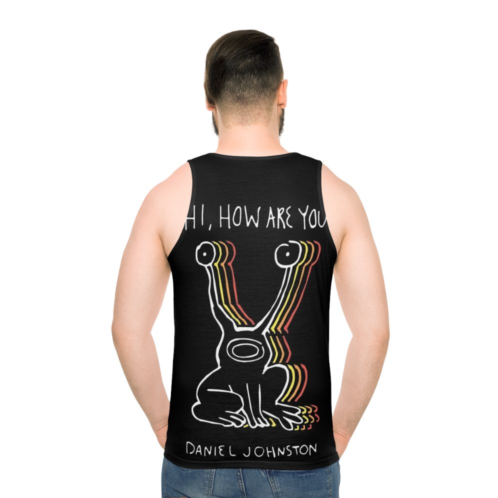 Daniel Johnston inspired unisex tank top - men back