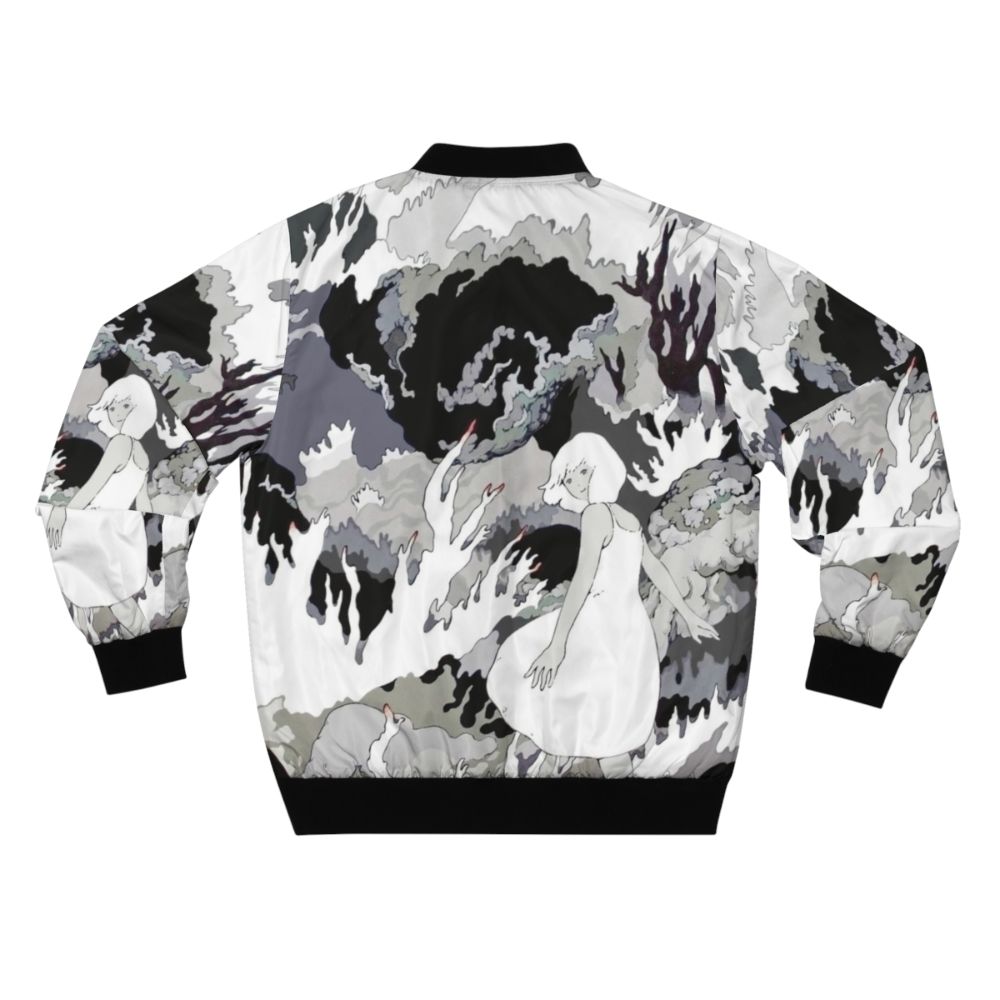 Katsuhiko Maeda's "My Dead Girlfriend - Hades" bomber jacket featuring Japanese music and artist imagery - Back