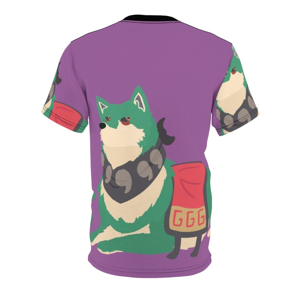 Loopy Toad anime dog t-shirt featuring fan art inspired by The Daily Life of the Immortal King - Back