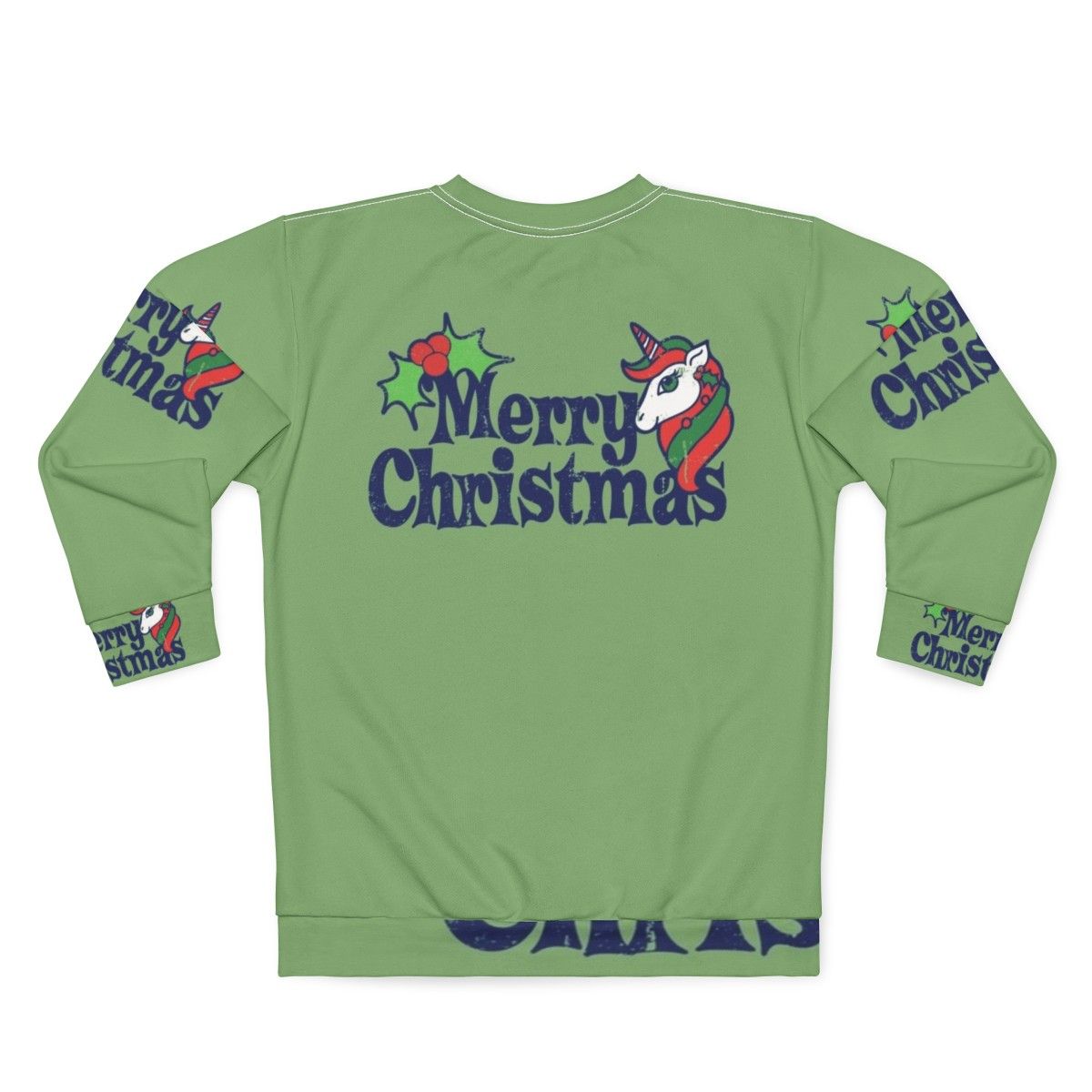 Merry Christmas Unicorn Sweatshirt - Back