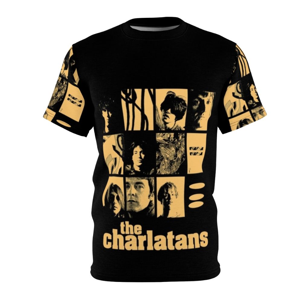 High and Dirty AOP T-shirt featuring an inspired design for fans of the indie band The Charlatans