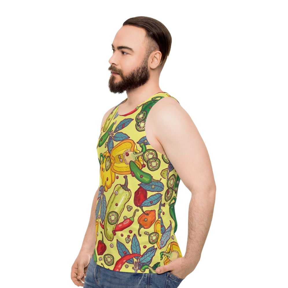 Spicy Hot Unisex Tank Top - men side