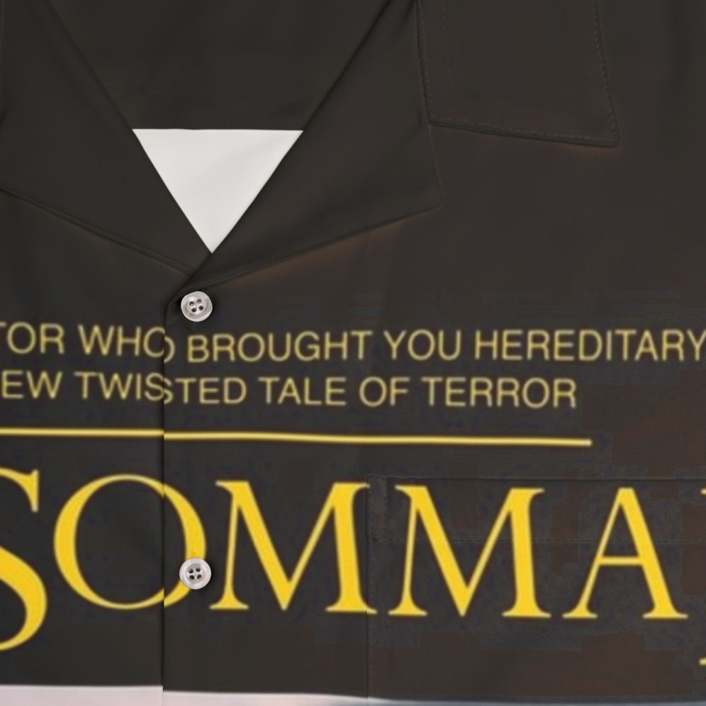 Midsommar movie poster Hawaiian shirt featuring horror film imagery - Detail