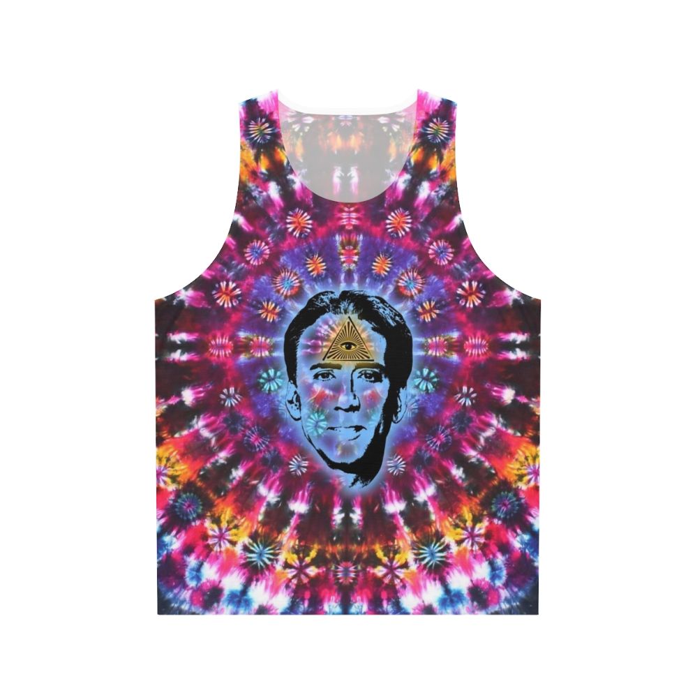 Nicolas Cage Tie Dye Shambhala Unisex Tank Top