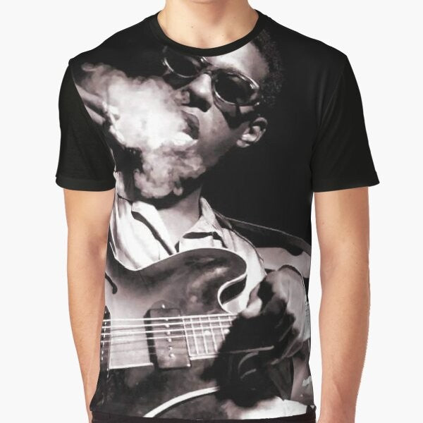 Grant Green Jazz Guitar T-Shirt featuring the iconic jazz musician and Blue Note records