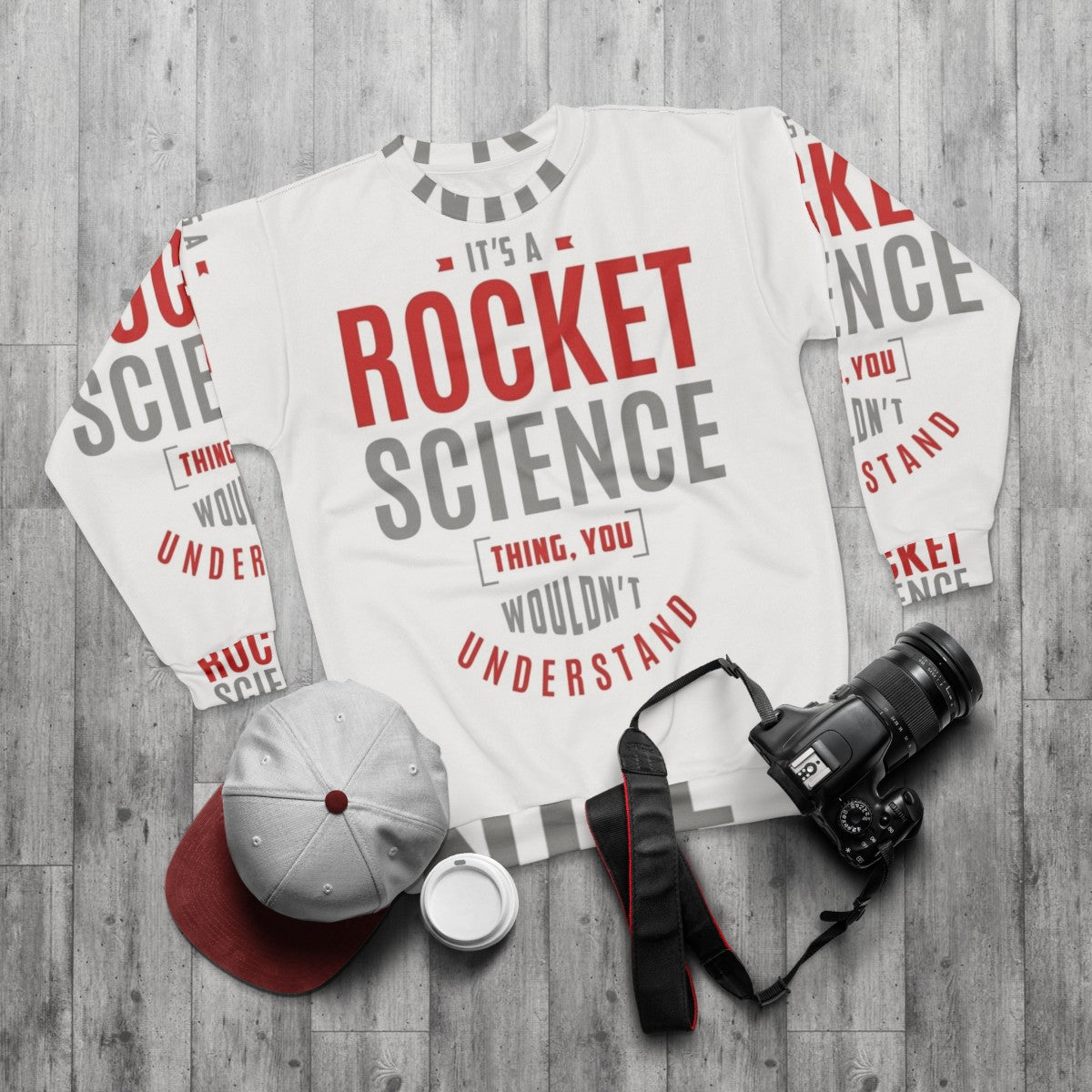 Rocket science graphic sweatshirt - flat lay