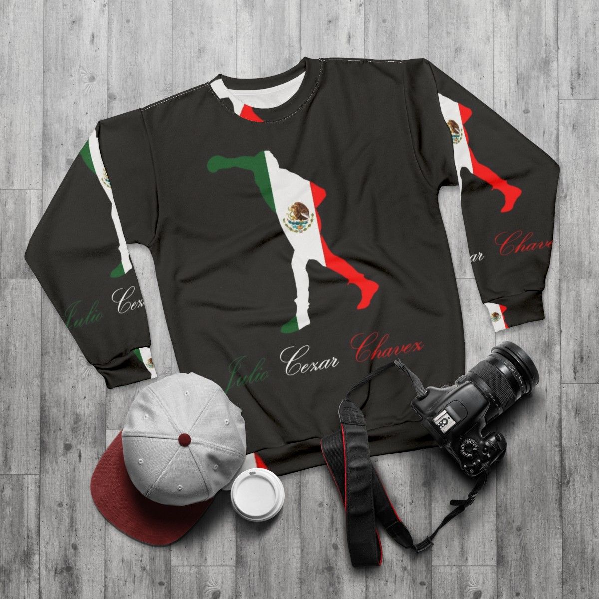 Julio Cesar Chavez Mexican Boxing Legend Sweatshirt - flat lay