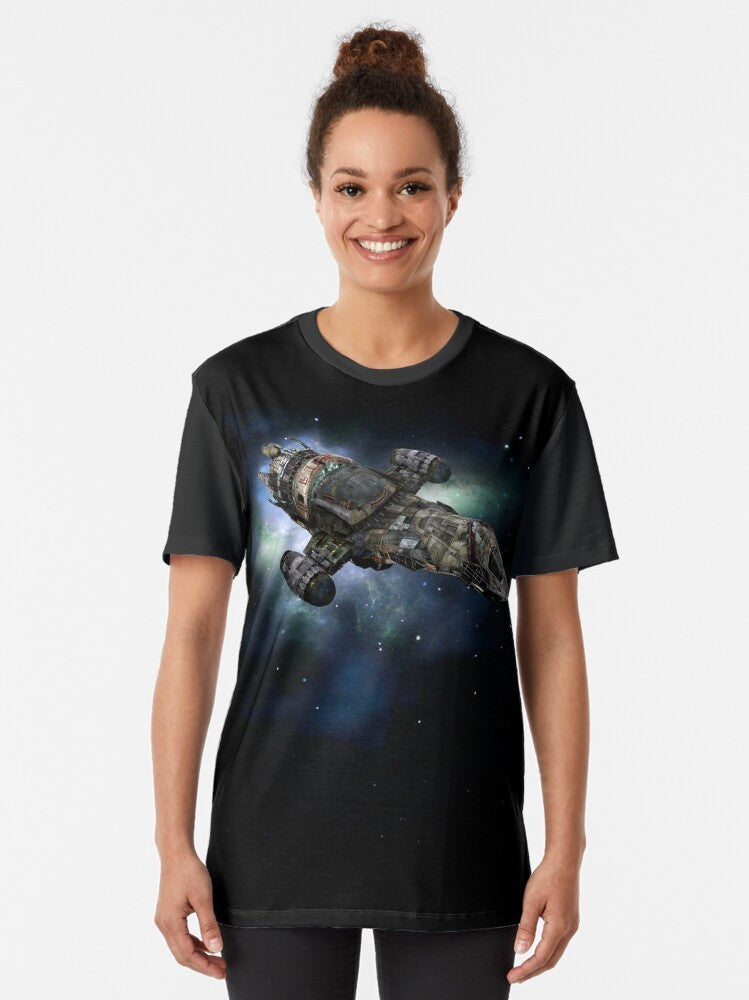 Firefly graphic t-shirt with Serenity ship design - Women