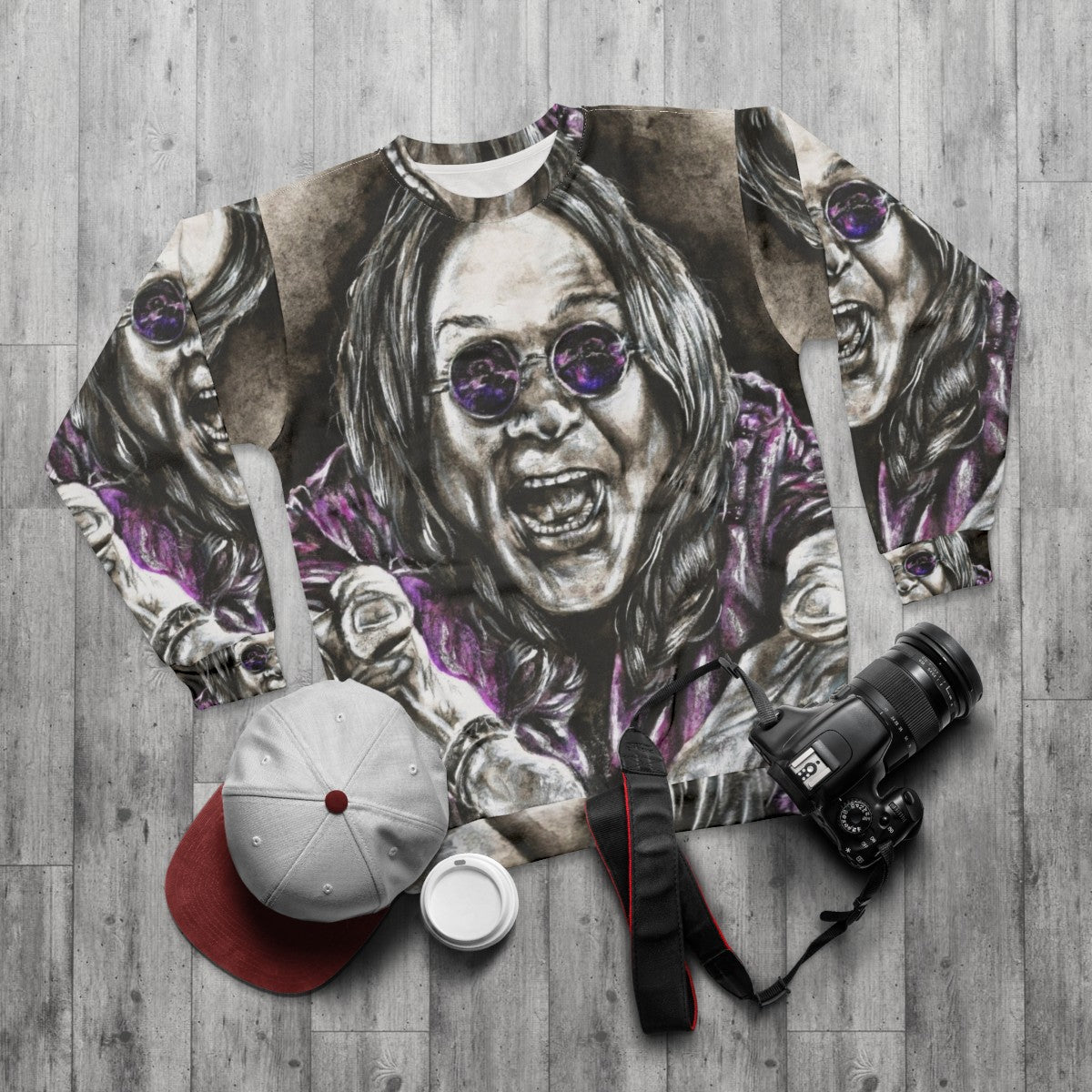 Paranoid Ozzy Osbourne Children of the Grave Heavy Metal Sweatshirt - flat lay