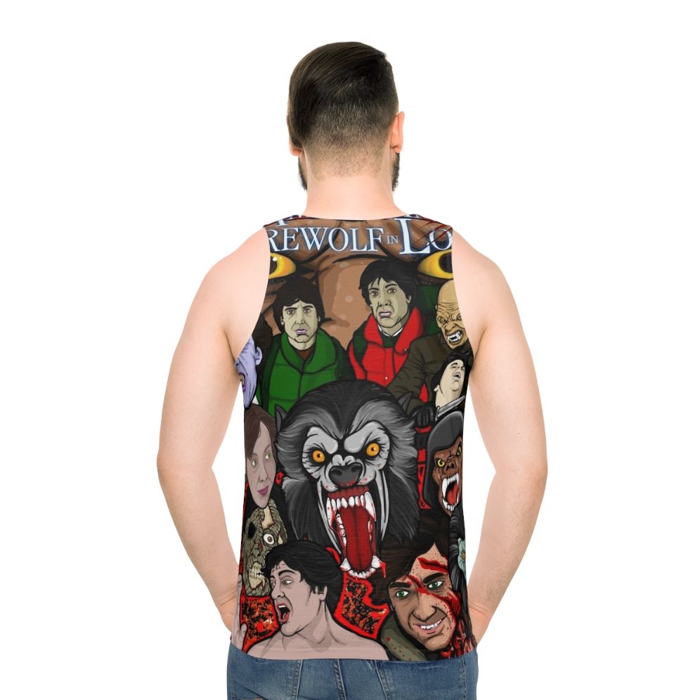 Unisex American Werewolf in London Horror Tank Top - men back