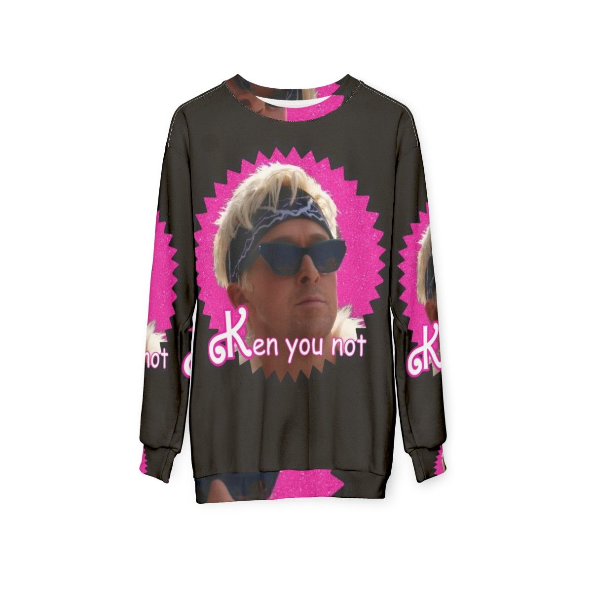 "Funny meme parody sweatshirt with text 'Ken You Not'" - hanging