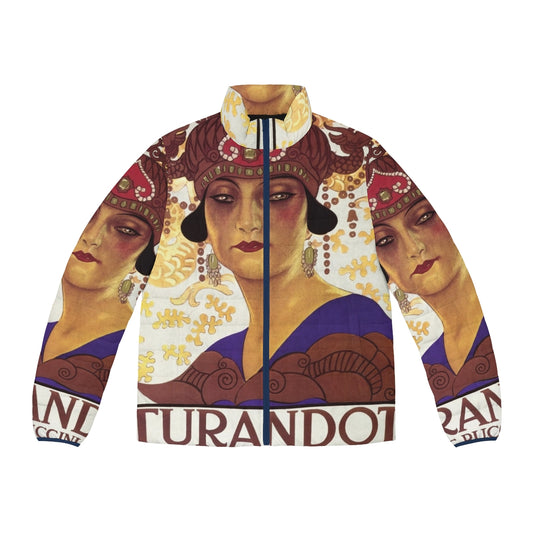 Vintage Turandot opera-inspired puffer jacket