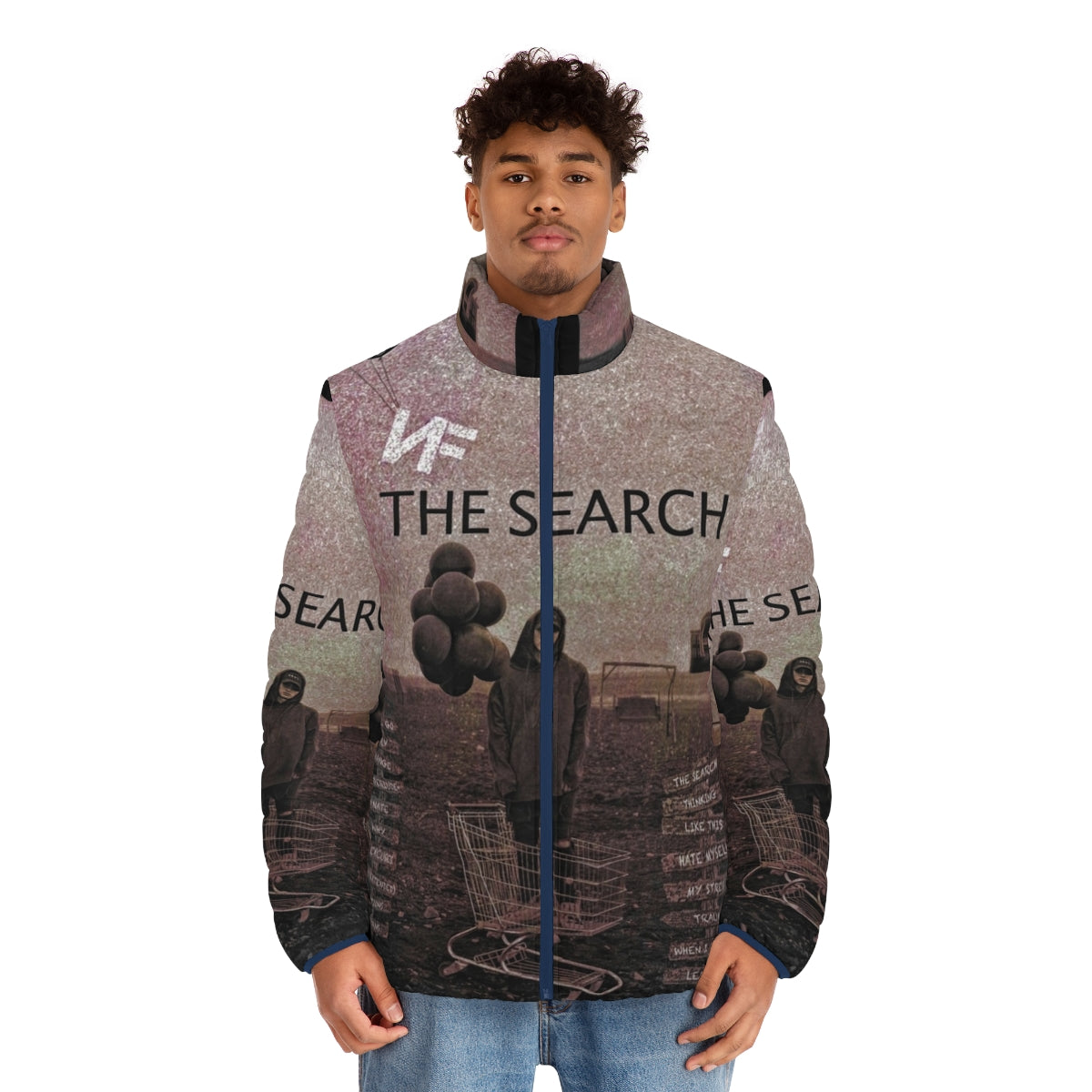 NF The Search Puffer Jacket - Official NF Rapper Merchandise - men front