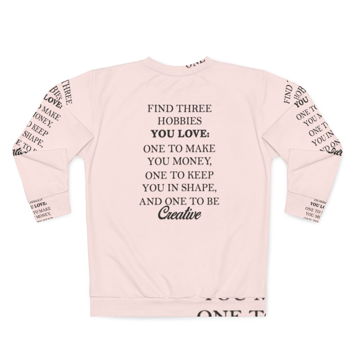 Find Free Hobbies Sweatshirt - Back