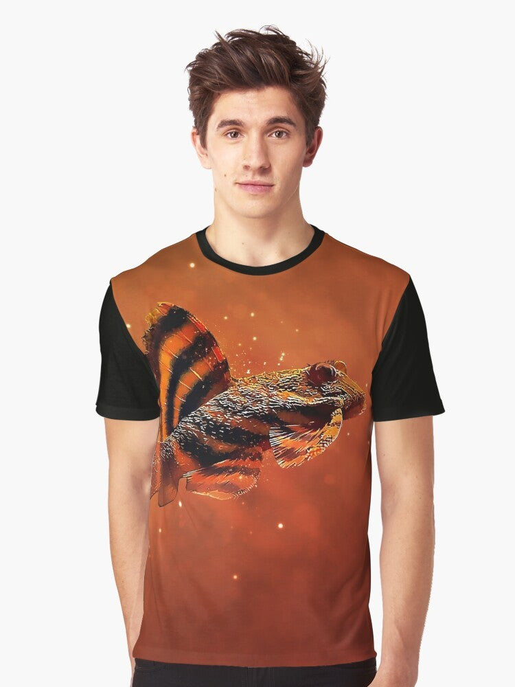 L397 tiger pleco graphic print on a t-shirt - Men