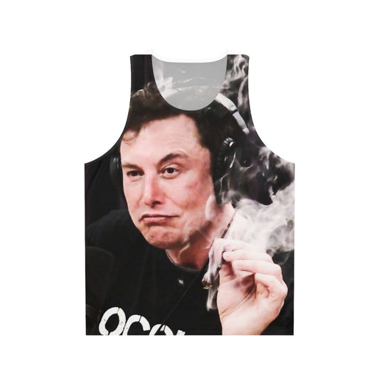 Elon Musk smoking weed unisex tank top