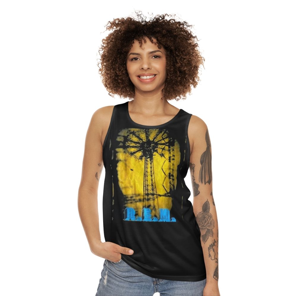 Vintage 90s REM Rock Band Concert Unisex Tank Top - women