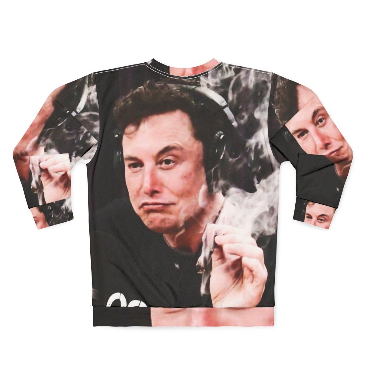 Elon Musk Smoking Weed Sweatshirt - Back