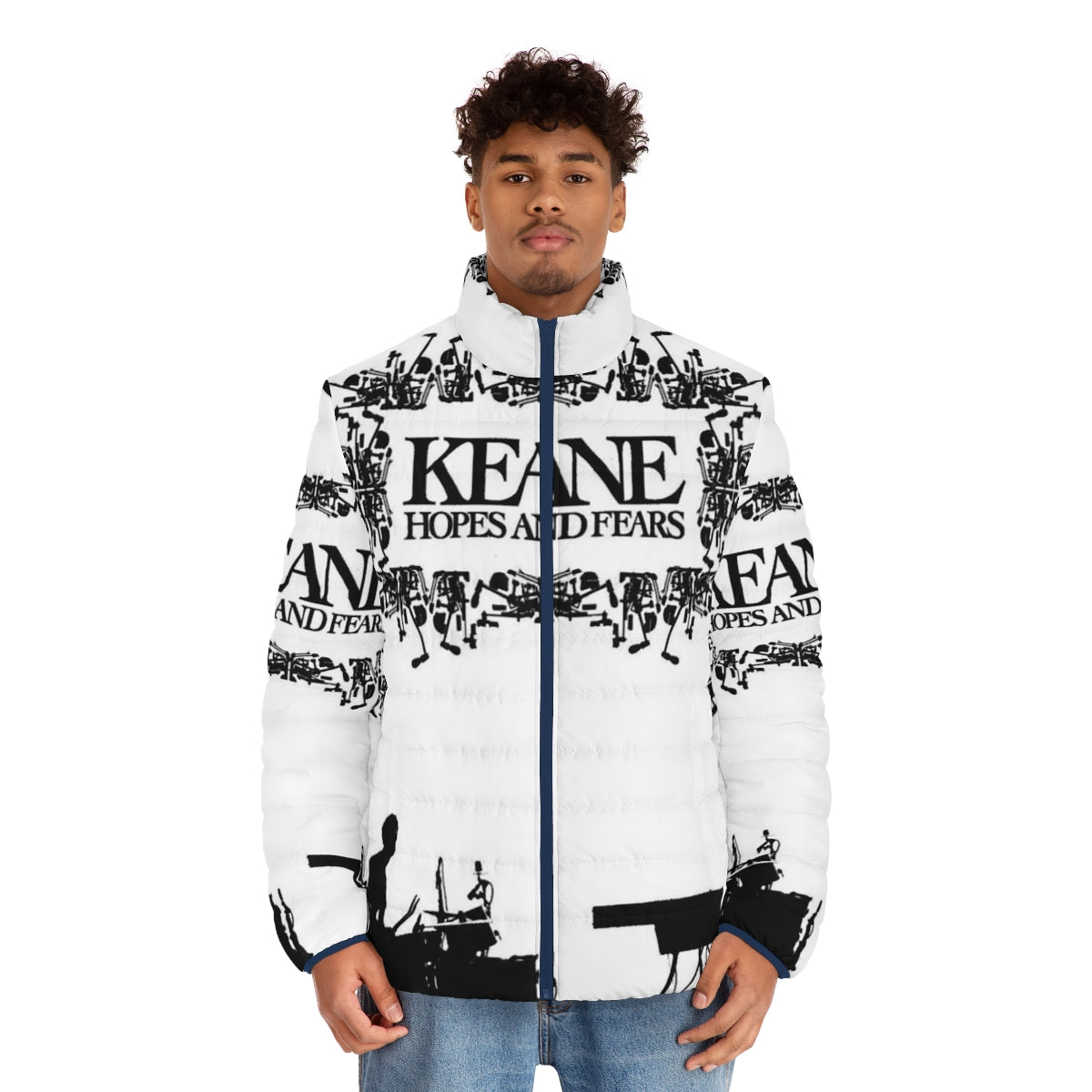 Keane 'Hopes and Fears' inspired puffer jacket - men front