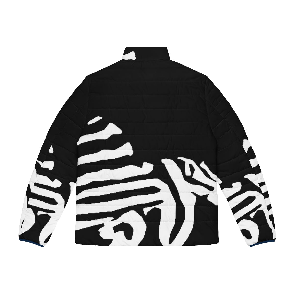 Zebra pleco puffer jacket, stylish fish apparel for aquarium hobbyists - Back