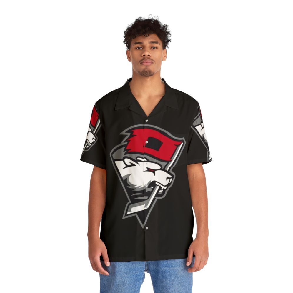 Charlotte Checkers Hockey Hawaiian Shirt - People Front