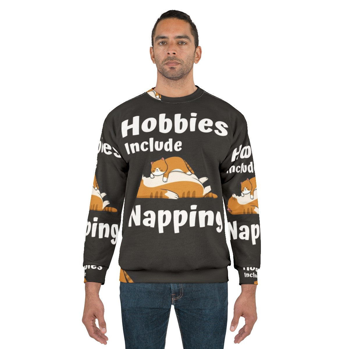 Hobbies Include Napping Graphic Sweatshirt - men