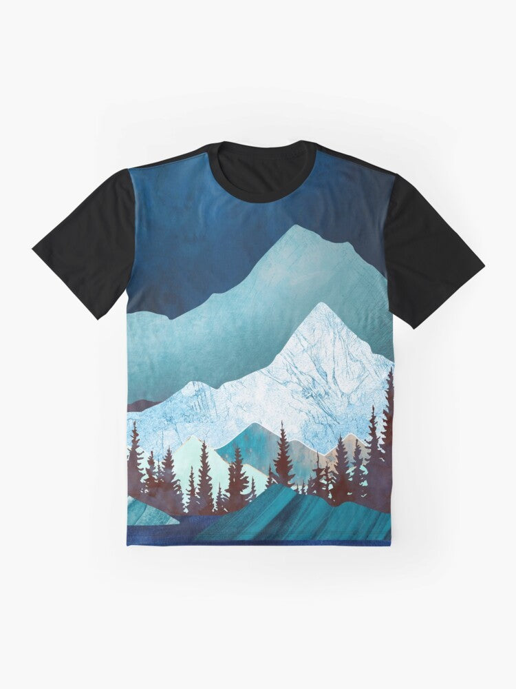 Celestial Moon Bay graphic t-shirt with nature and abstract design - Flat lay