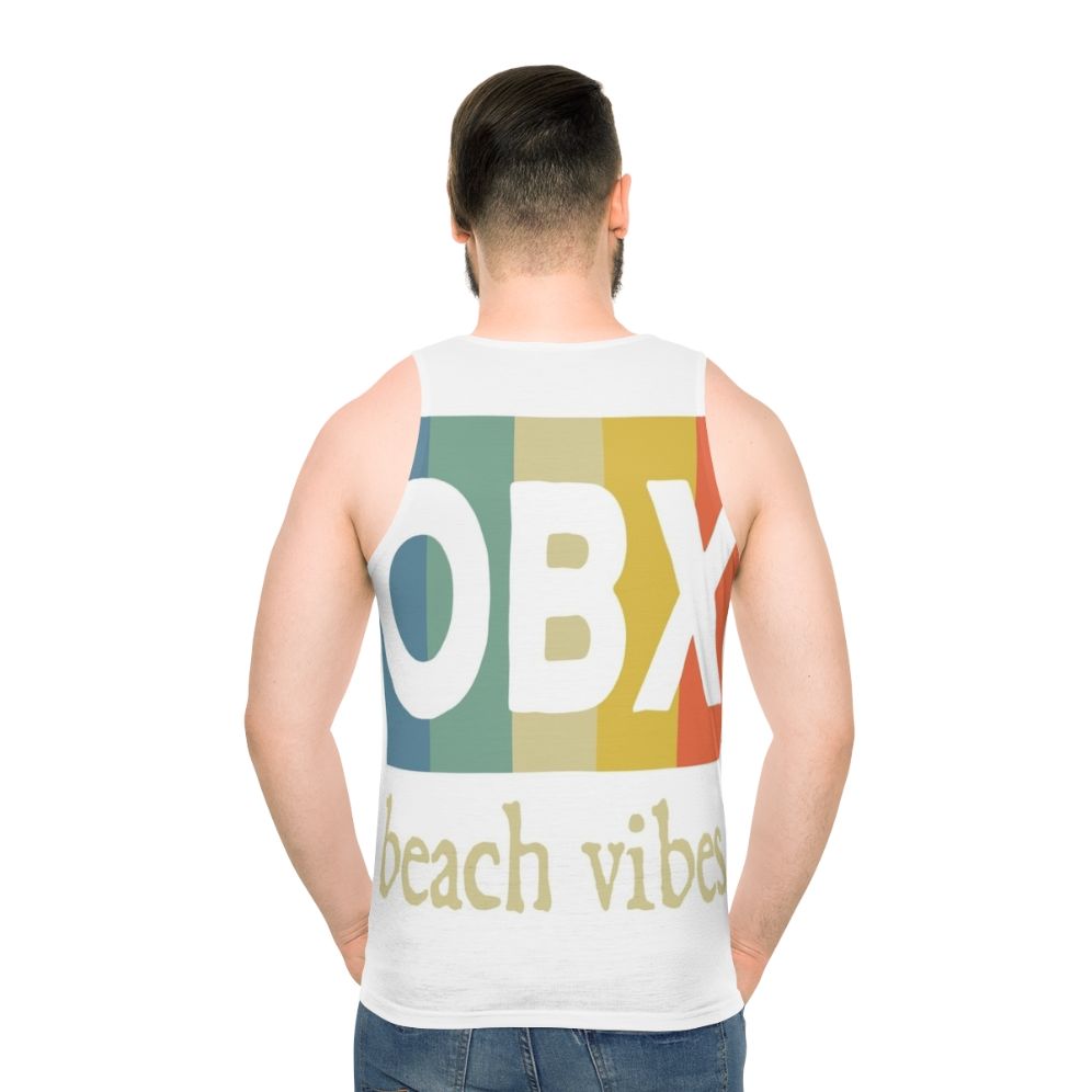 Obx beach vibes unisex tank top - men back