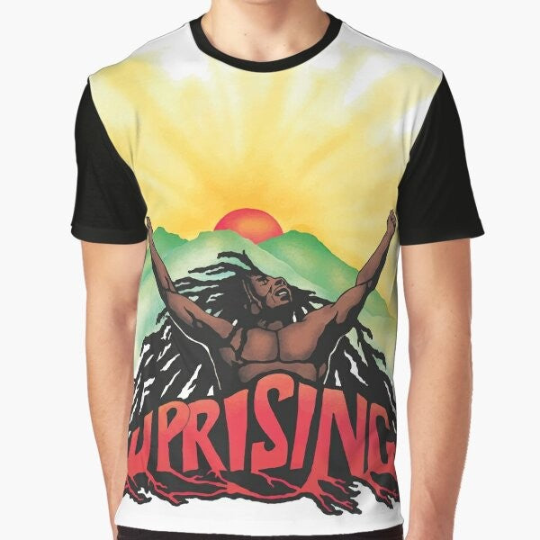 Bob Uprising Reggae Music Graphic T-Shirt