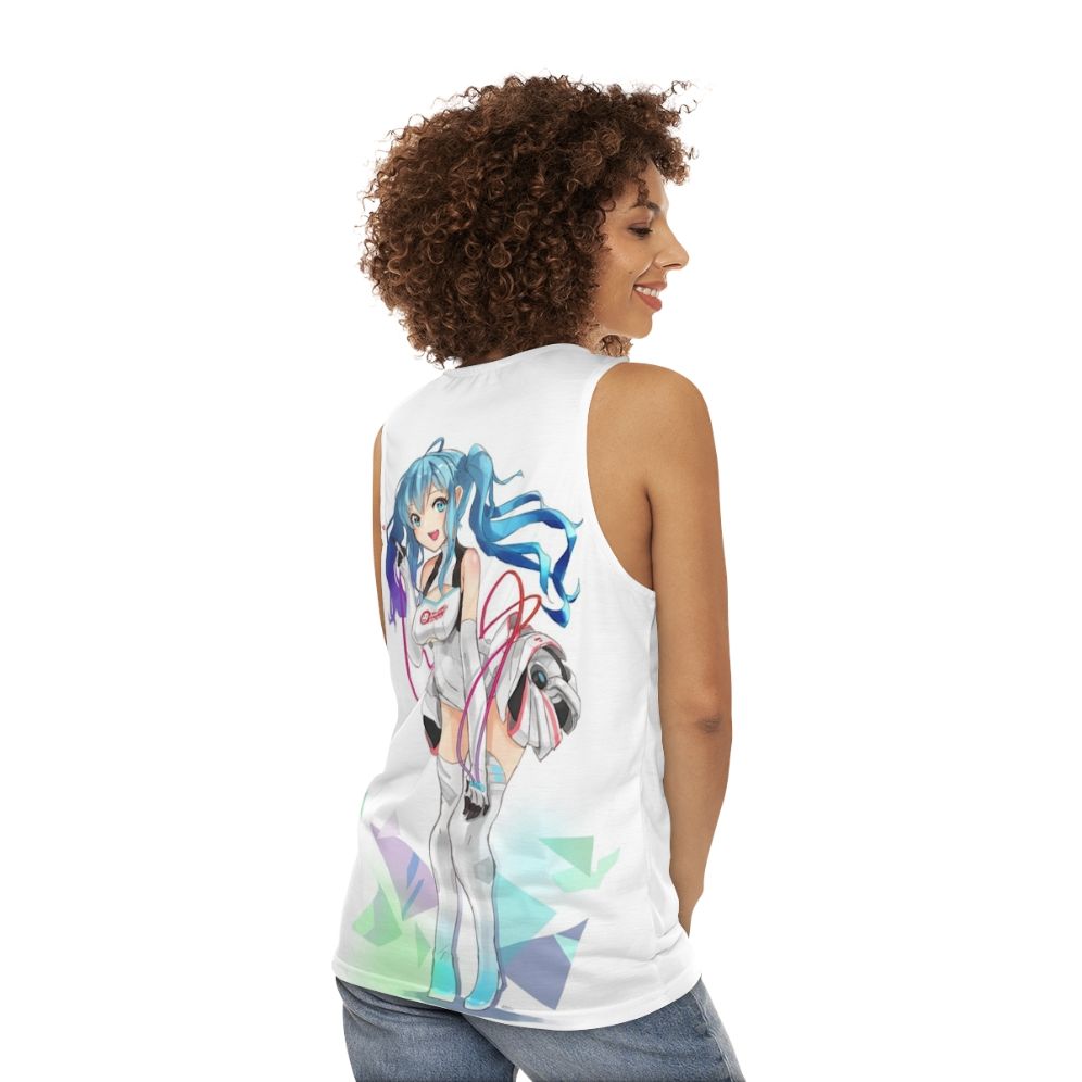 Hatsune Miku Racing Miku Anime Inspired Unisex Tank Top - women back