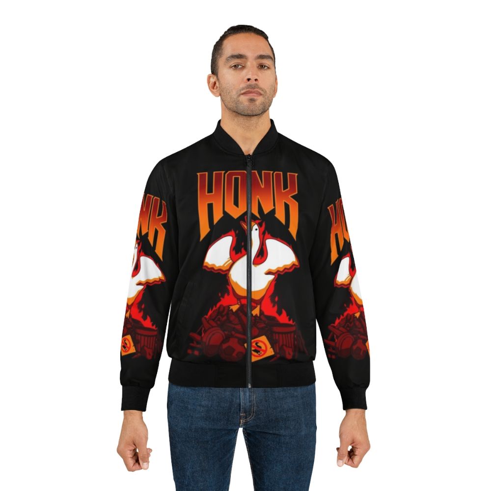 Heavy Metal Goose Bomber Jacket with Gaming and Geek Design - Lifestyle