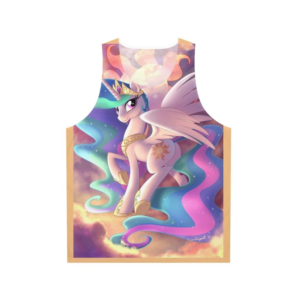 Unisex tank top with a celestial alicorn design inspired by My Little Pony