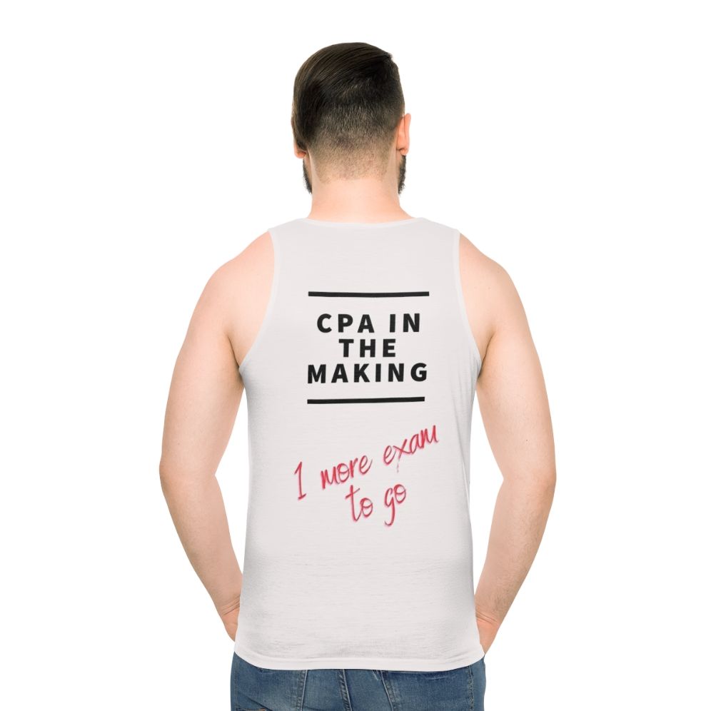 Unisex tank top for certified public accountants - men back