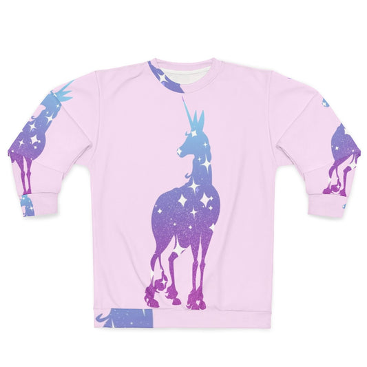 Silhouette sweatshirt featuring the last unicorn character Lady Amalthea