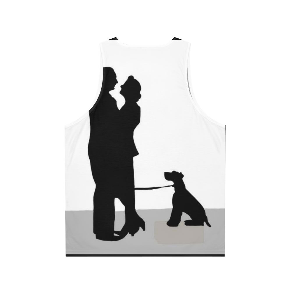 Unisex tank top with "The Thin Man" movie silhouette design - Back