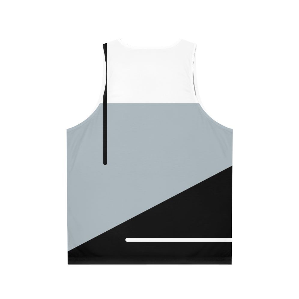 Geometric Abstract Minimalist Unisex Tank Top - Back